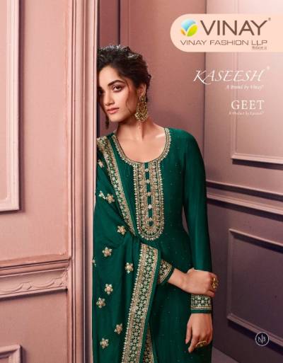 Geet By Vinay Kaseesh Designer Style Festive Wear Georgette Suit Collection